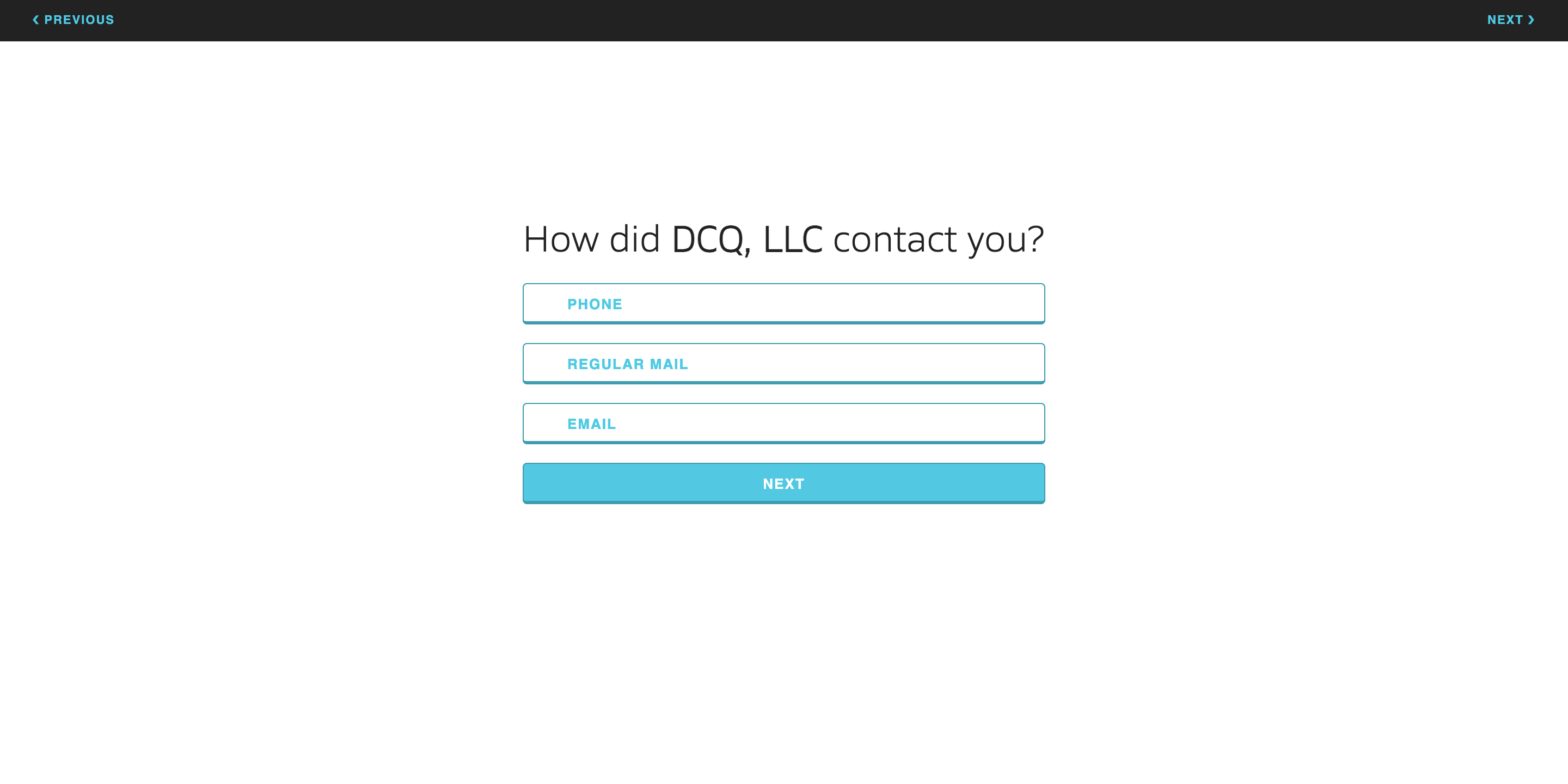 The follow-up response page.