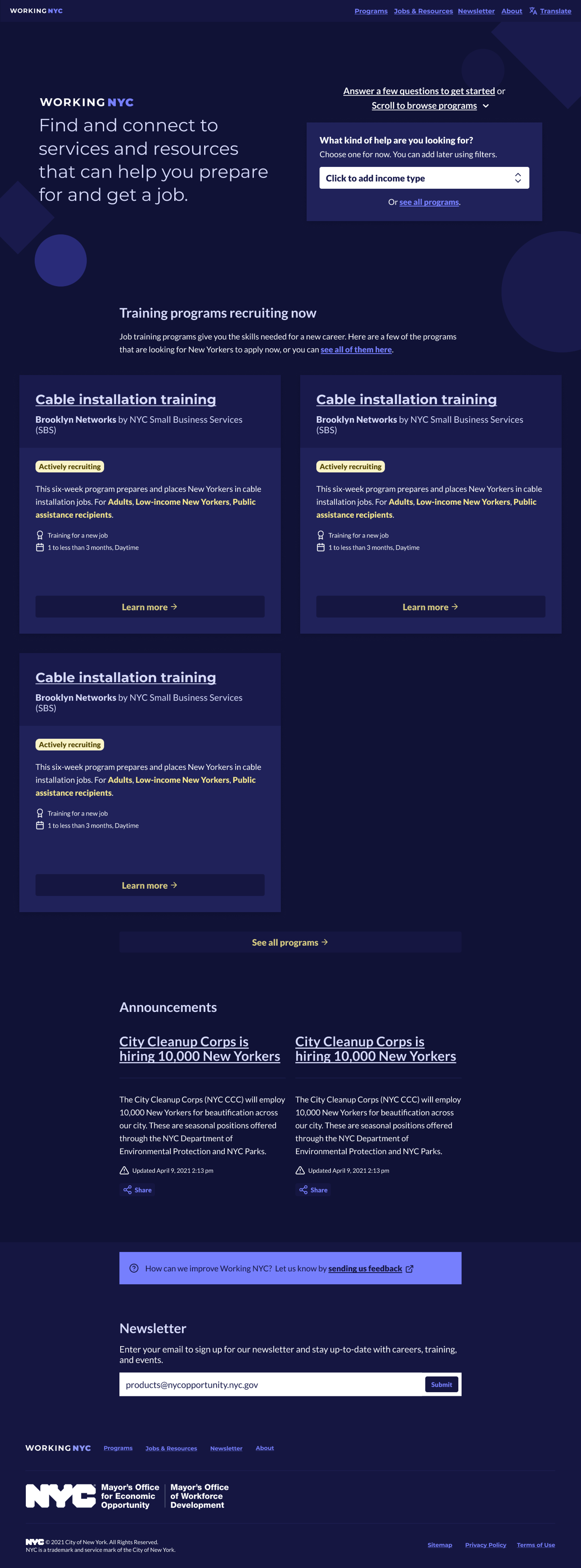 Screenshot of simulated Deuteranopia for the default, or night theme.