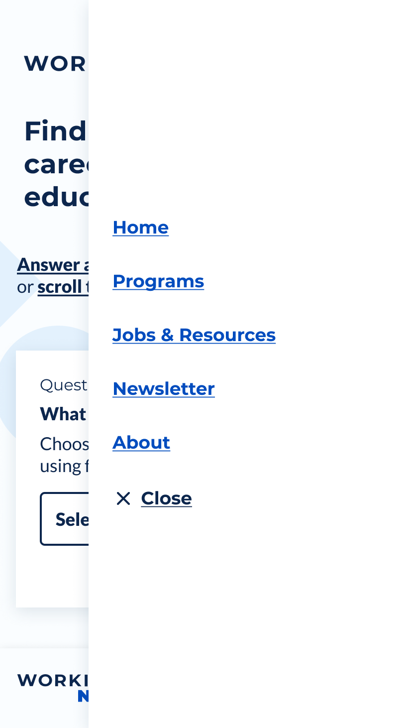 Screenshot of the new day theme mobile menu for the website.